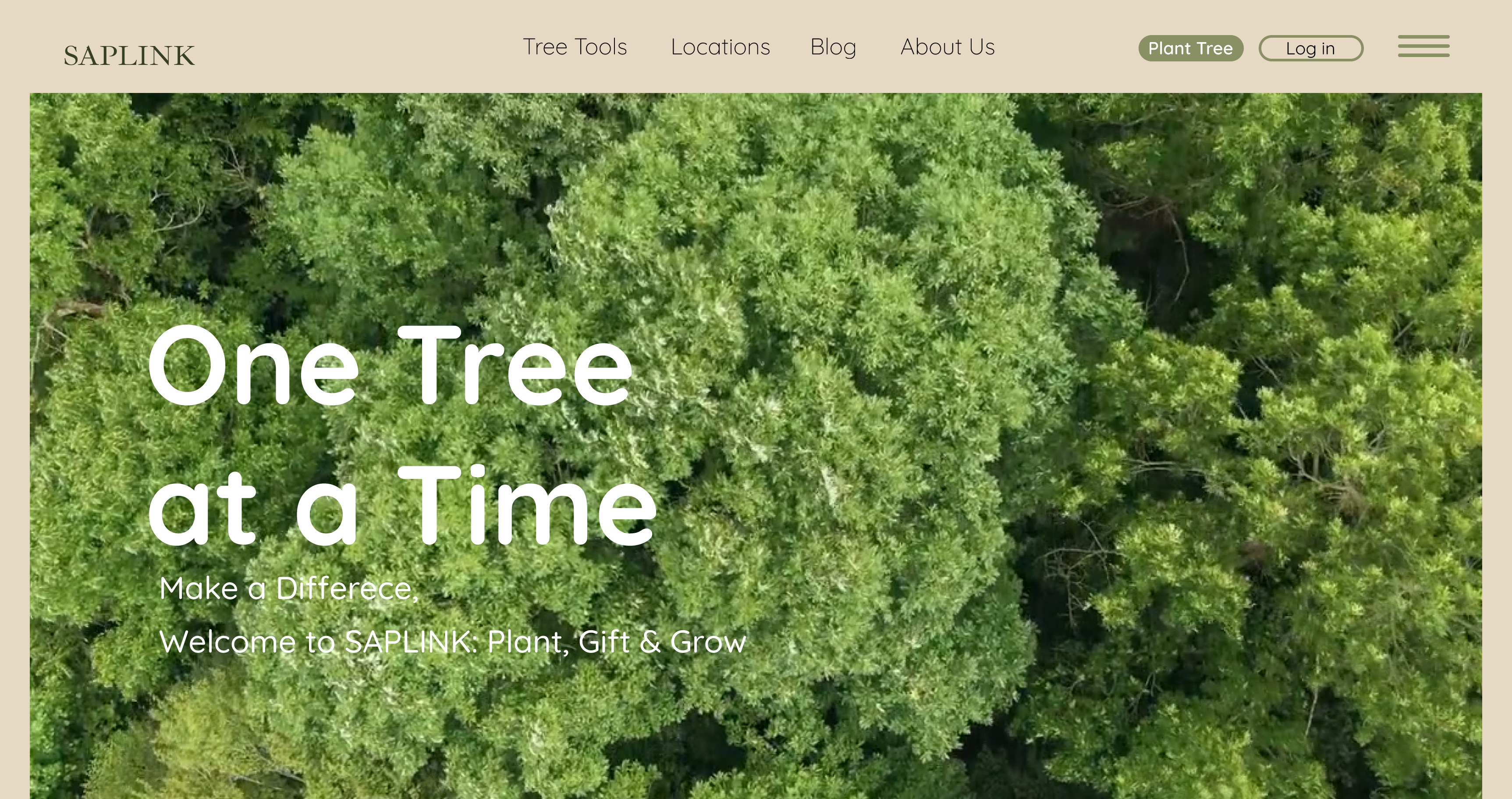SAPLINK - One Tree at a Time - Aerial view of lush green forest